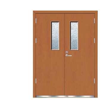 Chinese supplier EN certificate fire rated door interior wood fireproof solid wood door for hotels bedrooms